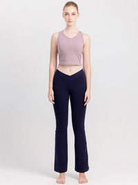 [Loopa] コットンストレッチパンツ（Vフロント）Cotton stretch Yoga Pants V-front - Loopa ルーパ 公式 ヨガウェア・フィットネスウェア