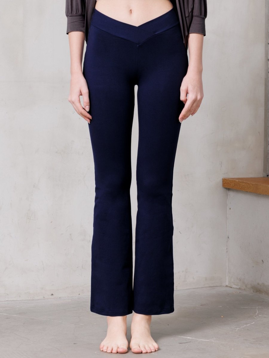 [Loopa] コットンストレッチパンツ（Vフロント）Cotton stretch Yoga Pants V-front - Loopa ルーパ 公式 ヨガウェア・フィットネスウェア