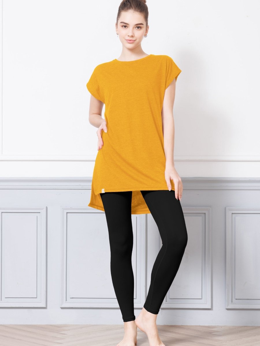 [Loopa] ルーパ サイドスリット チュニック Tee / side slit tunic tee - Loopa ルーパ 公式 ヨガウェア・フィットネスウェア