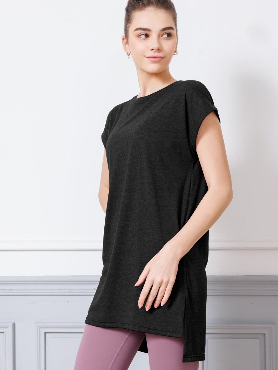 [Loopa] ルーパ サイドスリット チュニック Tee / side slit tunic tee - Loopa ルーパ 公式 ヨガウェア・フィットネスウェア