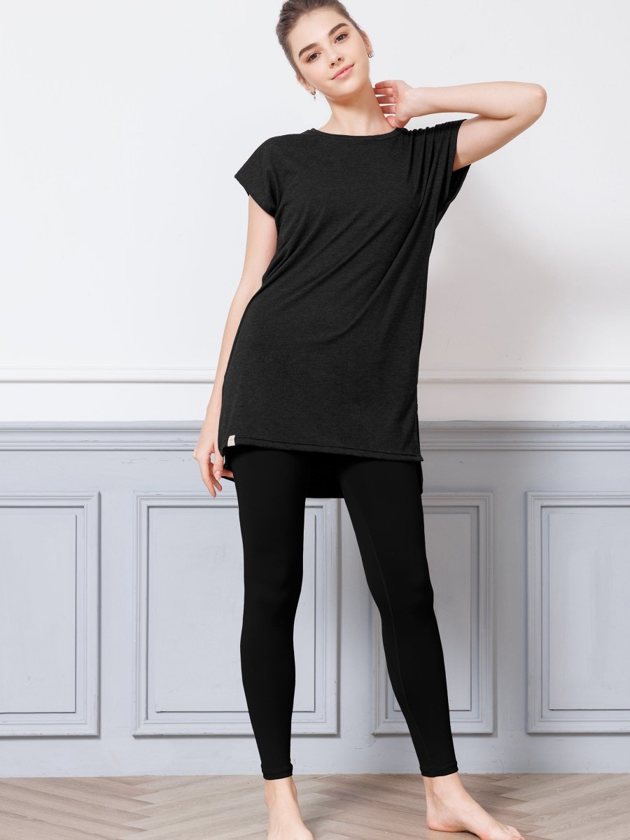 [Loopa] ルーパ サイドスリット チュニック Tee / side slit tunic tee - Loopa ルーパ 公式 ヨガウェア・フィットネスウェア