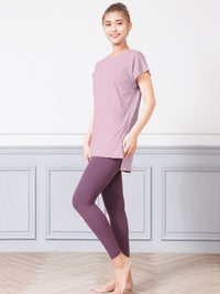 [Loopa] ルーパ VネックサイトスリットチュニックTee / V neck site slit tunic - Loopa ルーパ 公式 ヨガウェア・フィットネスウェア