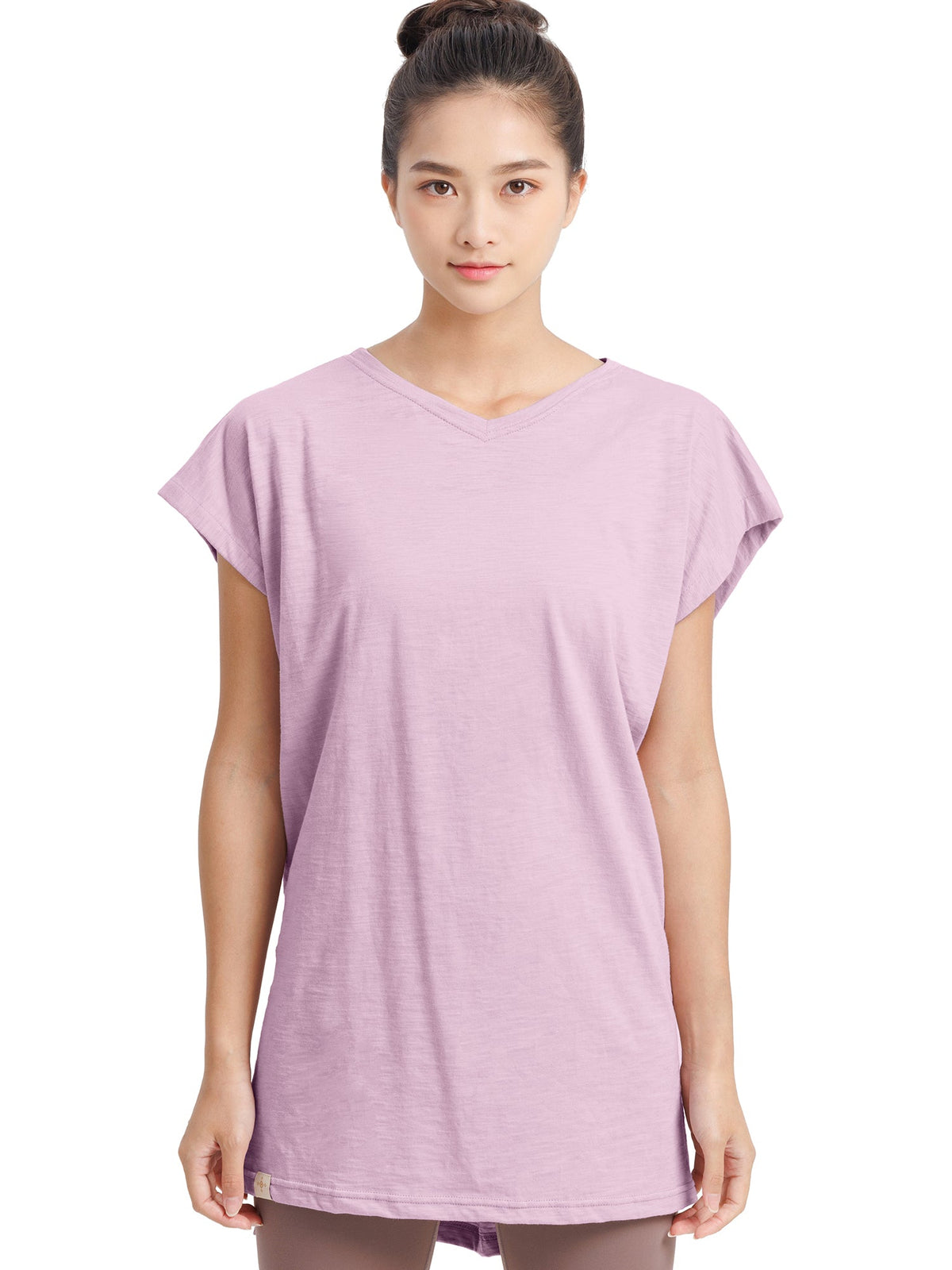 Limited Time SALE [Loopa] Loopa V-neck Side Slit Tunic Tee / V neck side slit tunic