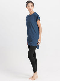 [Loopa] ルーパ VネックサイトスリットチュニックTee / V neck site slit tunic - Loopa ルーパ 公式 ヨガウェア・フィットネスウェア