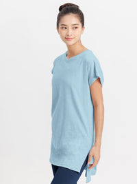 [Loopa] ルーパ VネックサイトスリットチュニックTee / V neck site slit tunic - Loopa ルーパ 公式 ヨガウェア・フィットネスウェア