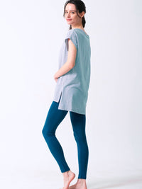 [Loopa] ルーパ VネックサイトスリットチュニックTee / V neck site slit tunic - Loopa ルーパ 公式 ヨガウェア・フィットネスウェア