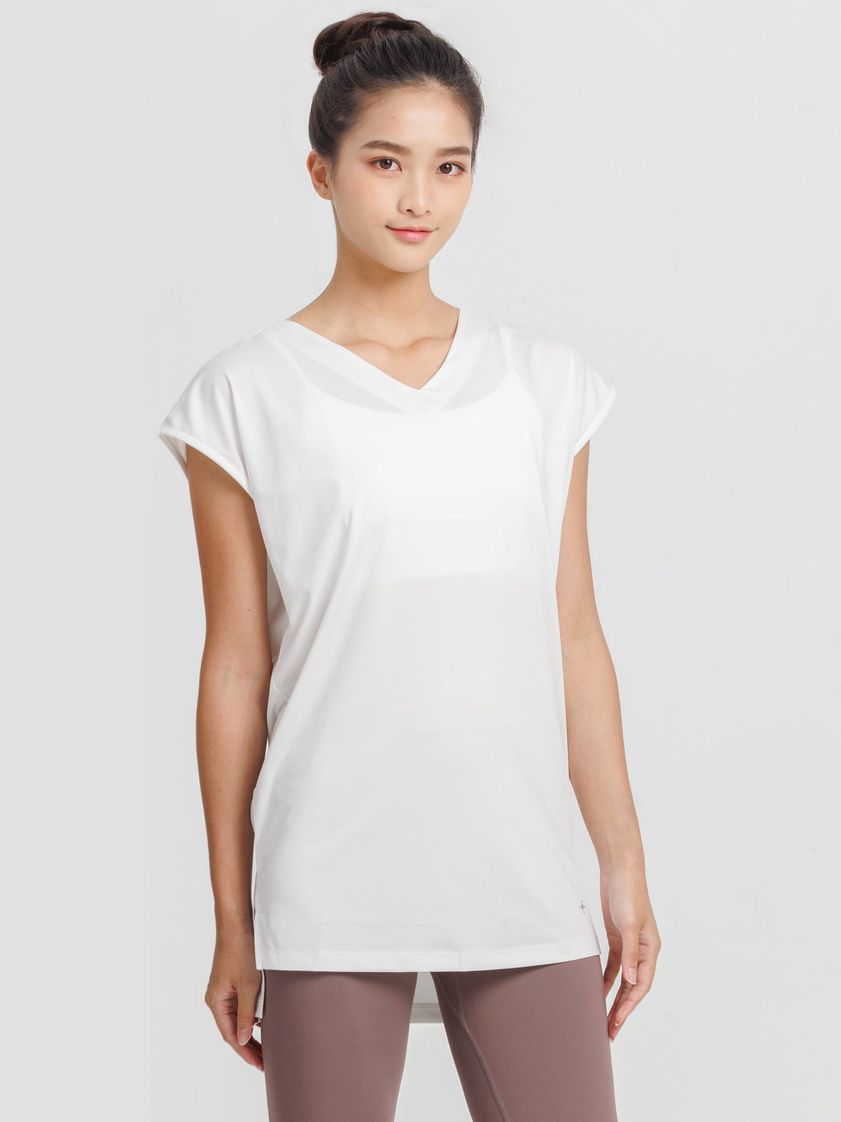 [Loopa] Loopa Back Cross V-Neck Tunic