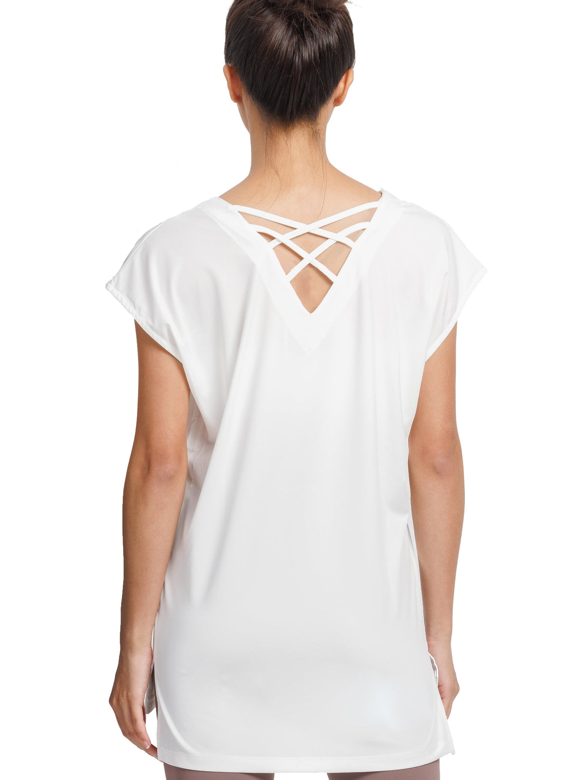 [Loopa] Loopa Back Cross V-Neck Tunic