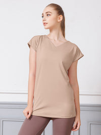 [Loopa] Loopa Back Cross V-Neck Tunic