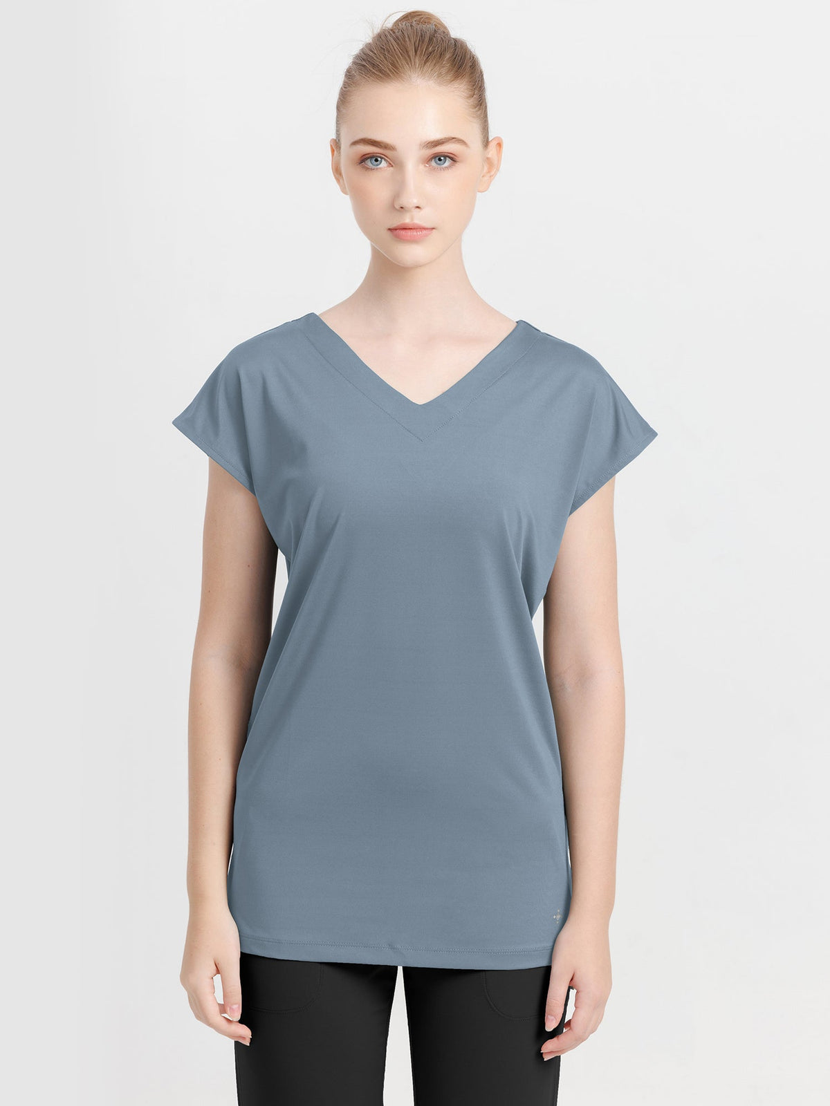 [Loopa] Loopa Back Cross V-Neck Tunic