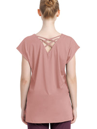 [Loopa] Loopa Back Cross V-Neck Tunic