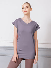 [Loopa] Loopa Back Cross V-Neck Tunic