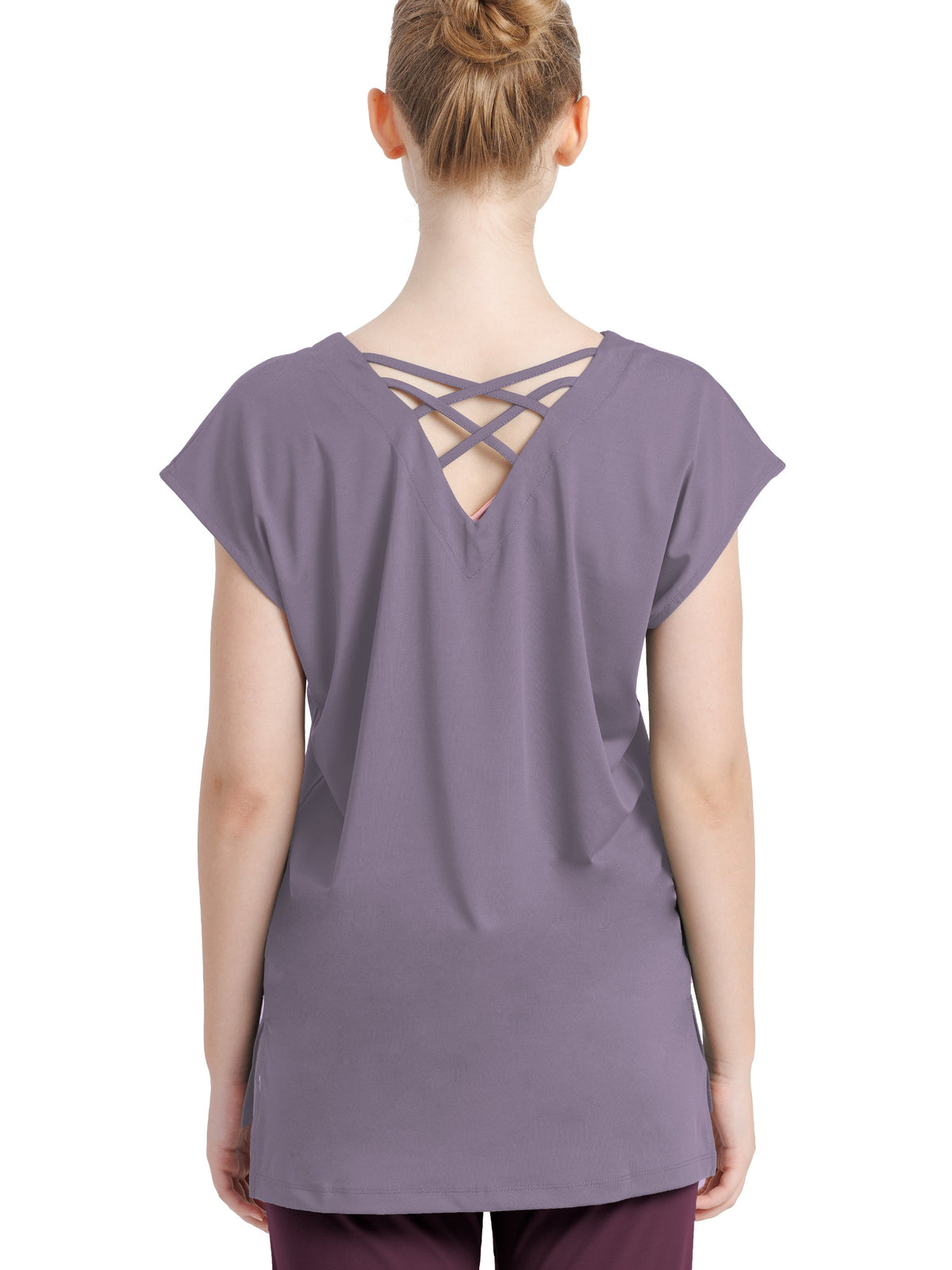 [Loopa] Loopa Back Cross V-Neck Tunic