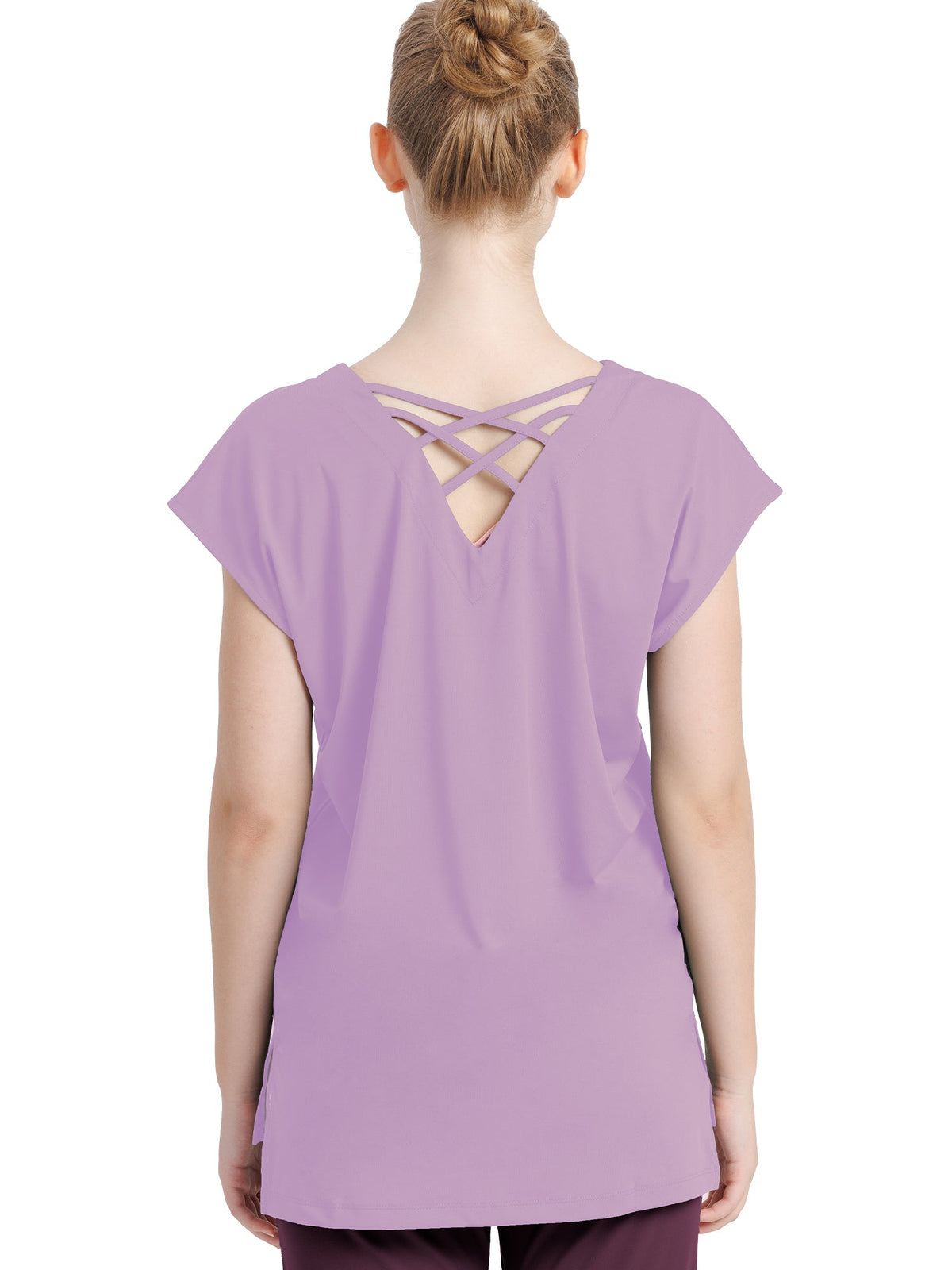 [Loopa] Loopa Back Cross V-Neck Tunic