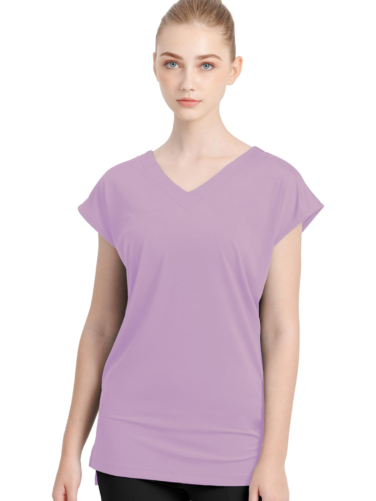 [Loopa] Loopa Back Cross V-Neck Tunic