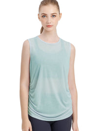 [Loopa] ルーパ シアーサイドラッフルタンク Sheer Side Ruffle Tank 23SS - Loopa ルーパ 公式 ヨガウェア・フィットネスウェア