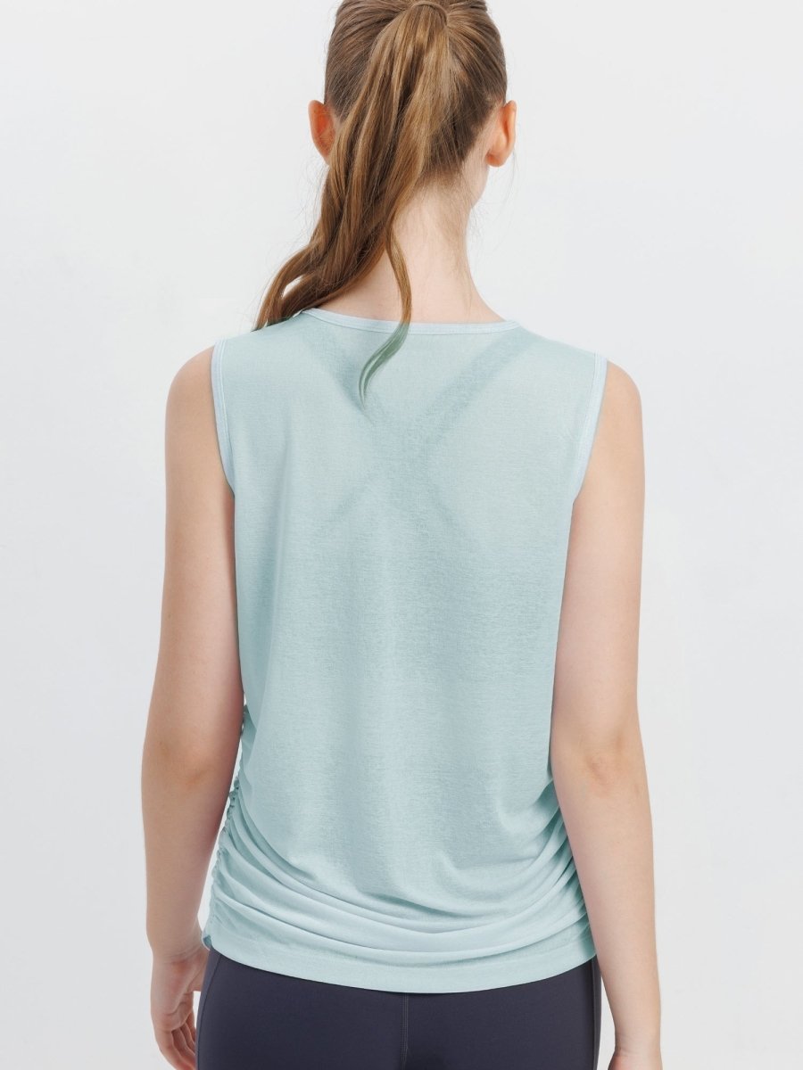 [Loopa] ルーパ シアーサイドラッフルタンク Sheer Side Ruffle Tank 23SS - Loopa ルーパ 公式 ヨガウェア・フィットネスウェア