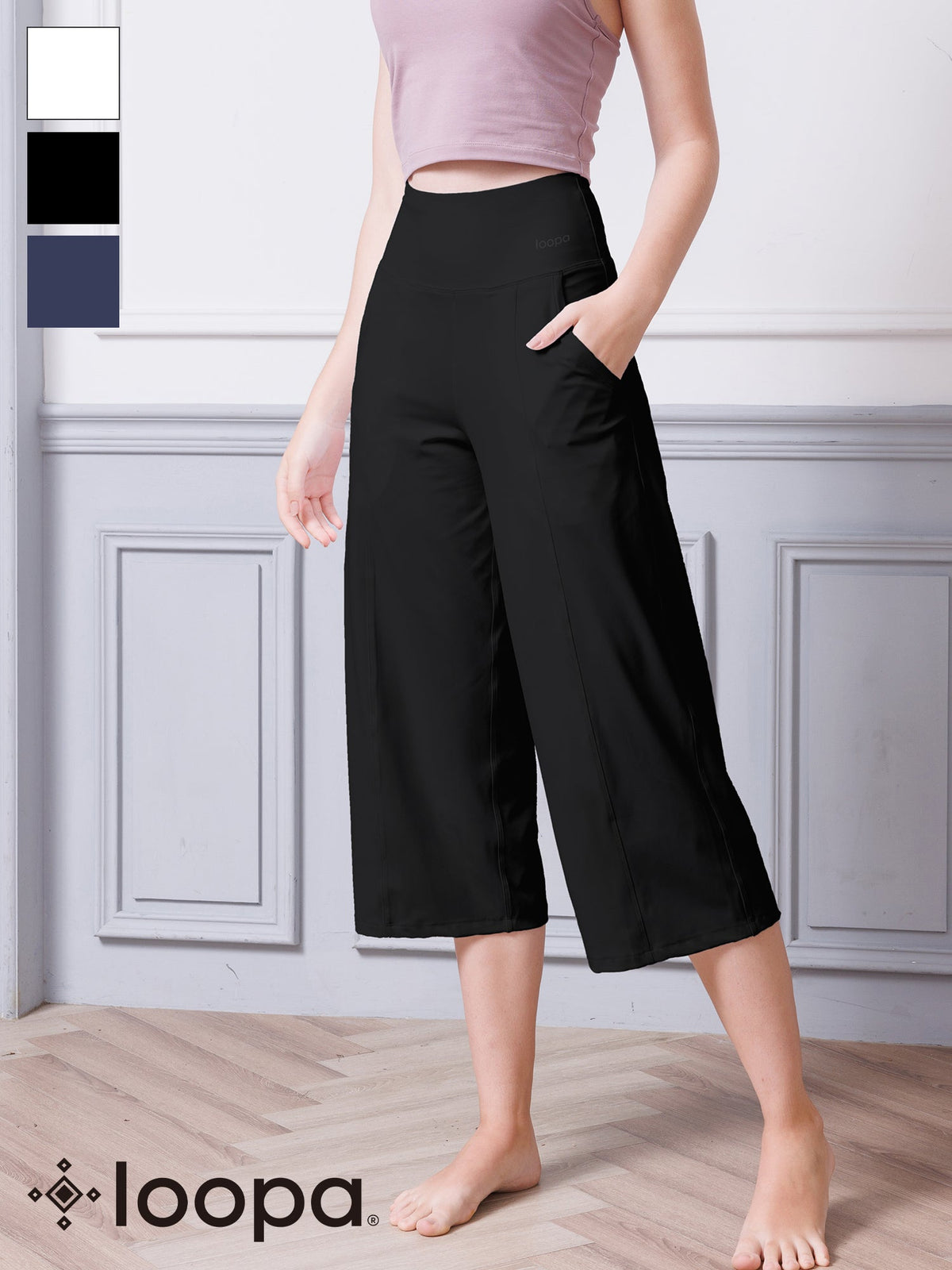 Limited Time SALE [Loopa] Loopa Wide Crop Pants