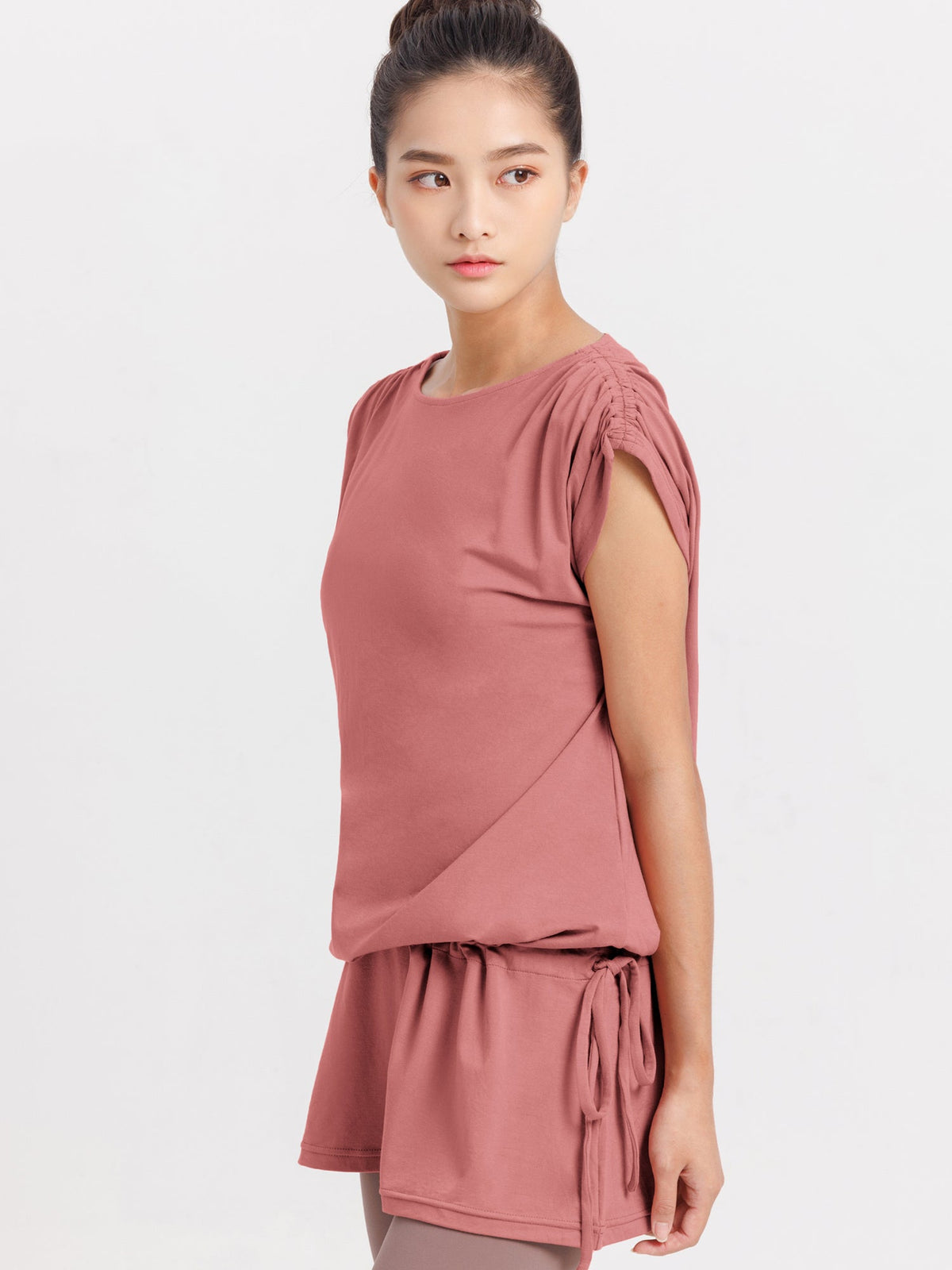 [Loopa] 2.0 ドローストリング チュニック Tシャツ Yoga Drawstring tunic T-shirt