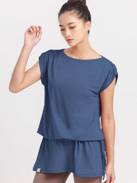 [Loopa] 2.0 ドローストリング チュニック Tシャツ Yoga Drawstring tunic T-shirt