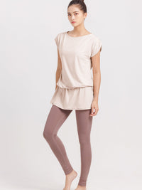 [Loopa] 2.0 ドローストリング チュニック Tシャツ Yoga Drawstring tunic T-shirt