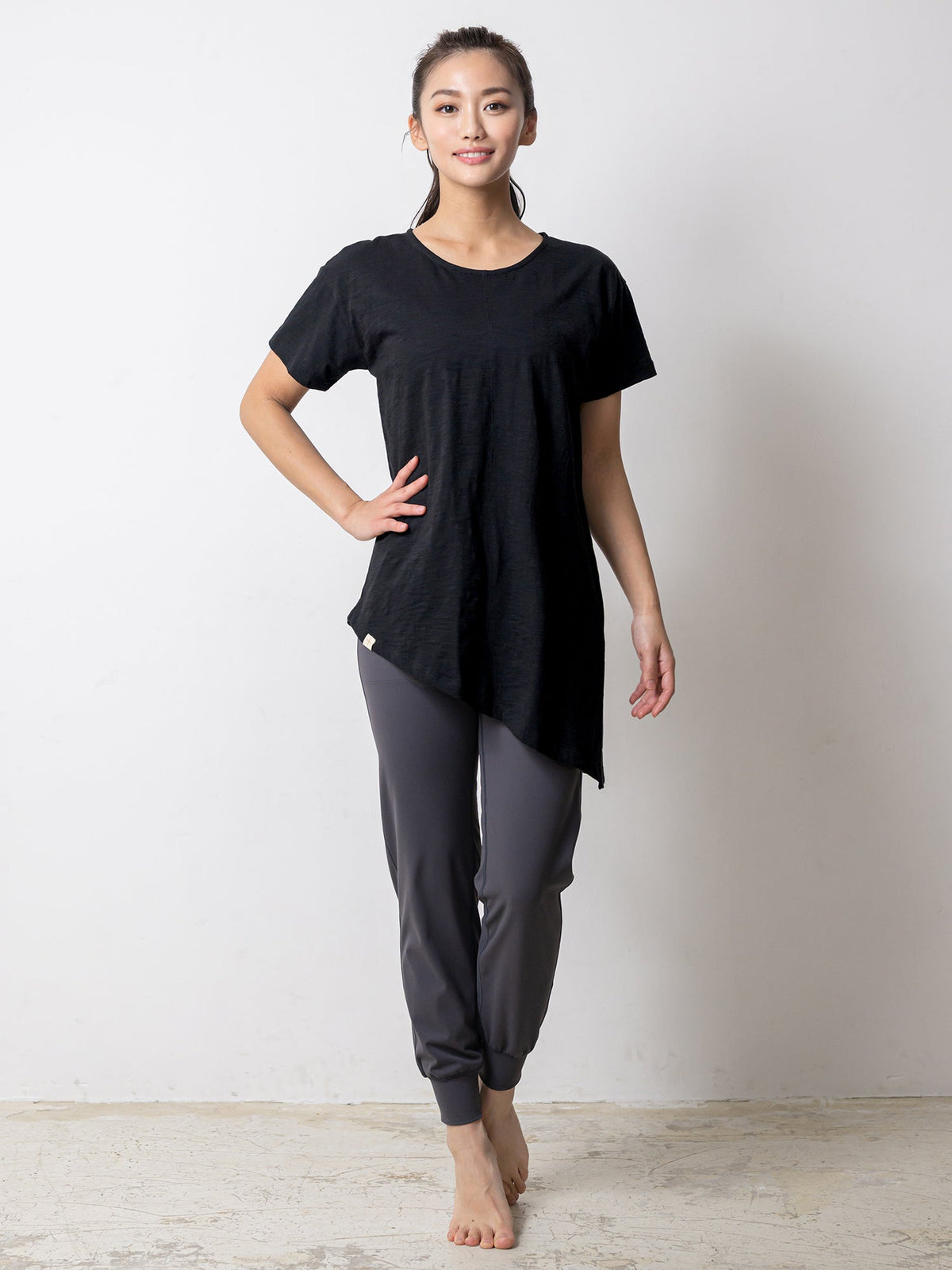 SALE[Loopa] 2.0 アシメトリカル 2way Tシャツ Asymmetrical 2way T-shirt