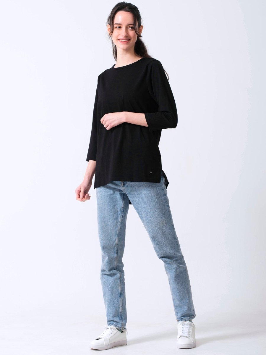 [Loopa] 七分袖ロングTee / 3/4 Sleeve Long Tee - Loopa ルーパ 公式 ヨガウェア・フィットネスウェア