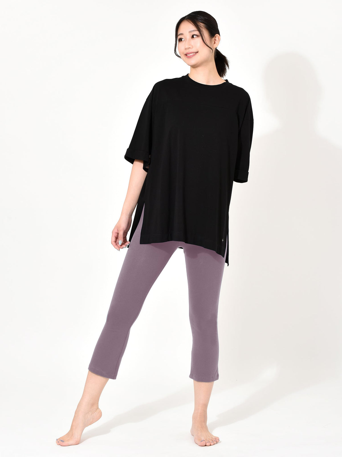 [Loopa] Stretch Cotton Capri Yoga Pants 23FW ストレッチコットンカプリヨガパンツ