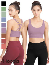 [Loopa] ヨガ ダブルクロス ワークアウト ブラトップ Yoga Double Cross Workout Bra Top - Loopa ルーパ 公式 ヨガウェア・フィットネスウェア