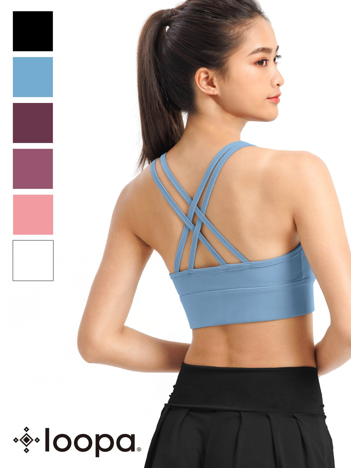 SALE[Loopa]   3D ダブルクロス バック ブラトップ 3D W-cross back bra top