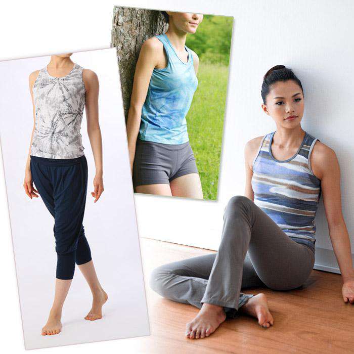 [Loopa] ストレッチ タンクトップ バティック柄 Stretch Yoga tank top / ヨガウェア ヨガトップス [A] 10_2.