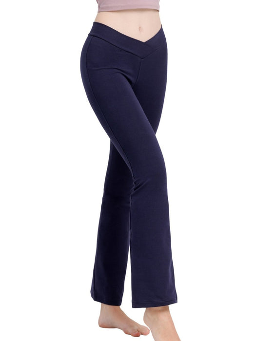 [Loopa] コットンストレッチパンツ（Vフロント）Cotton stretch Yoga Pants V-front - Loopa ルーパ 公式 ヨガウェア・フィットネスウェア